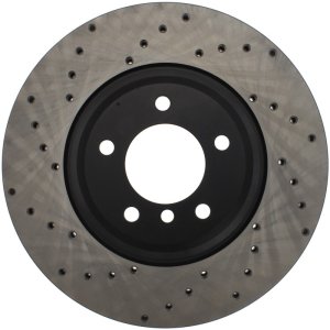 BMW X1 Brake Rotor (1) - Front Right - Stoptech - Drilled Sport - Black - `11-`15