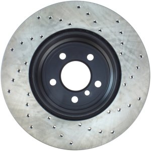 BMW X5 Brake Rotor (1) - Rear Right - Stoptech - Drilled Sport with Black E-Coating - Black - `07-`16
