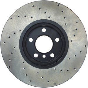 BMW X5 Brake Rotors (1) - Front Right - Stoptech - Drilled Sport - Black - `07-`13