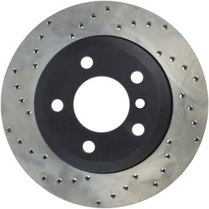 BMW X6 Brake Rotor (1) - Rear Right - Stoptech - Drilled Sport - Black - `10-`16
