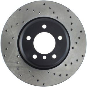 BMW 3 Series Brake Rotor (1) - Front Right - Stoptech - Sport Cross Drilled - Black - 2013