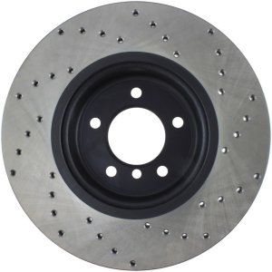 BMW 3 Series Brake Rotor (1) - Rear Left - Stoptech - Drilled Sport - Black - 2013