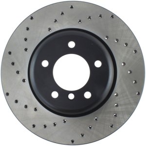 BMW 3 Series Brake Rotor (1) - Rear Left - Stoptech - Drilled Sport - Black - 2013