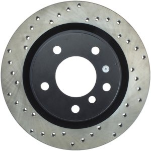 BMW 1 Series Brake Rotors (1) - Rear Right - Stoptech - Drilled - Black - `05-`11