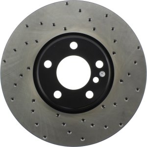 BMW ActiveHybrid 7 Brake Rotor (1) - Front Left - Stoptech - Sport Cryo Cross-Drilled - Black - `13-`15