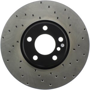 BMW 740i Brake Rotors (1) - Front Left - Stoptech - Sport Drilled - Black - `11-`15