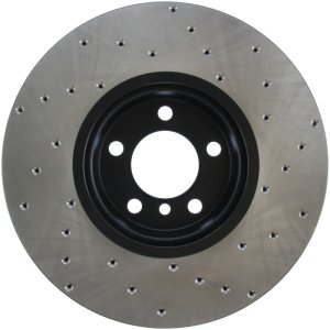 BMW 440i xDrive Brake Rotor (1) - Right Front - Stoptech - Drilled/Slotted - Black - `17-`20