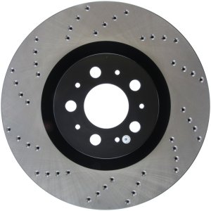 Volvo S60 Brake Rotors (1) - Front Right - Stoptech - Drilled Sport - Black - `04-`07