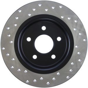 Volvo V50 Brake Rotor (1) - Rear Left - Stoptech - Drilled Sport - Black - `05-`12