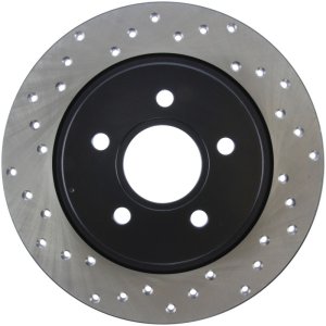 Volvo S40 Brake Rotor (1) - Rear Right - Stoptech - Drilled Sport - Black - `04-`12