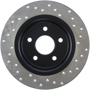Volvo V50 Brake Rotor (1) - Rear Right - Stoptech - Drilled Sport - Black - `05-`12
