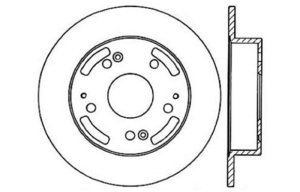 Honda Accord Brake Rotor (1) - Rear Left - Stoptech - Drilled Sport - Black - `98-`02