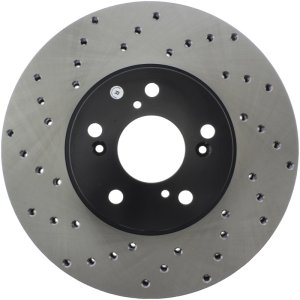 Honda Odyssey Brake Rotor (1) - Front Right - Stoptech - Sport Drilled - Black - `99-`04