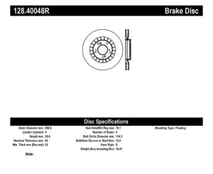 Honda S2000 Brake Rotor (1) - Front Right - Stoptech - Drilled Sport - Black - `00-`09