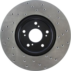 Acura TL Brake Rotor (1) - Front Right - Stoptech - Sport Cryo Drilled - Black - `04-`08