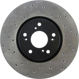 Acura TL Brake Rotor (1) - Front Right - Stoptech - Sport Cryo Drilled - Black - `04-`08