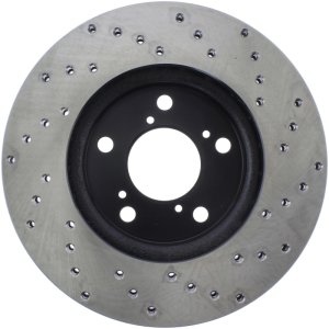 Honda Odyssey Brake Rotor (1) - Front Right - Stoptech - Drilled Sport - Black - `05-`10