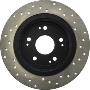Honda HR-V Brake Rotor (1) - Rear Right - Stoptech - Sport Cryo Drilled - Black - `16-`19
