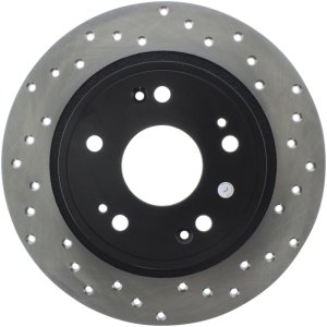 Honda Accord Brake Rotors (1) - Rear Left - Stoptech - Drilled Sport - Black - `05-`20