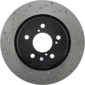 Honda Pilot Brake Rotor (1) - Front Right - Stoptech - Cryo Drilled Sport - Black - `16-`20 Honda Pilot Brake Rotor (1) - Front Right - Stoptech - Cryo Drilled Sport - Black - `16-`20