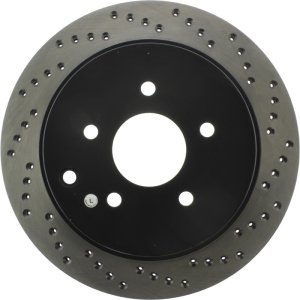 Infiniti M35h Brake Rotor (1) - Rear Left - Stoptech - Sport Cryo Cross Drilled - Black - `12-`13