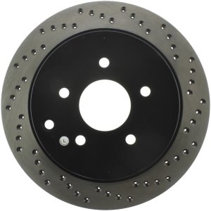 Infiniti M37 Brake Rotor (1) - Rear Left - Stoptech - Drilled - Black - `11-`13