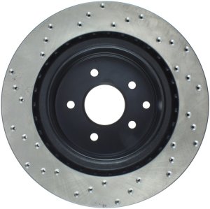 Infiniti G35 Brake Rotor (1) - Front + Rear - Stoptech - Drilled Sport - Black - `03-`04