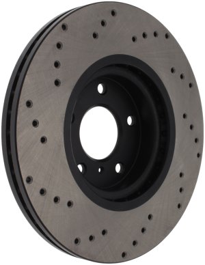 Infiniti Q40 Brake Rotor (1) - Front Right - Stoptech - Drilled Sport - Black - 2015 Infiniti Q40 Brake Rotor (1) - Front Right - Stoptech - Drilled Sport - Black - 2015