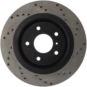 Nissan Murano Brake Rotor (1) - Front Right - Stoptech - Drilled Sport - Black - `04-`14