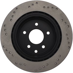 Infiniti G25 Brake Rotor (1) - Rear Right - Stoptech - Sport Drilled - Black - `11-`12