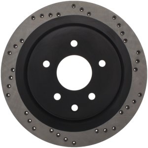 Infiniti Q40 Brake Rotor (1) - Rear Right - Stoptech - Sport Drilled - Black - 2015