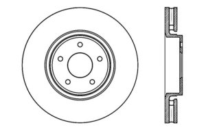 Infiniti FX37 Brake Rotor (1) - Front Right - Stoptech - Sport Drilled - Black - 2013 Infiniti FX37 Brake Rotor (1) - Front Right - Stoptech - Sport Drilled - Black - 2013