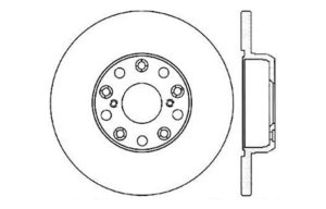 Lexus IS300 Brake Rotor (1) - Rear Left - Stoptech - Drilled/Slotted Sport - Black - `01-`05