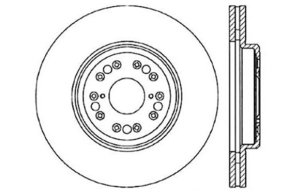 Lexus LS400 Brake Rotor (1) - Front Right - Stoptech - Drilled Sport - Black - `95-`00 Lexus LS400 Brake Rotor (1) - Front Right - Stoptech - Drilled Sport - Black - `95-`00