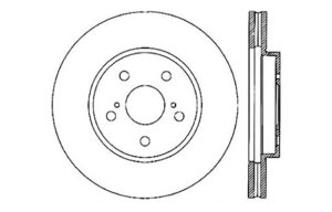 Toyota Camry Brake Rotor (1) - Front Left - Stoptech - Drilled Cryo - Black - `02-`06 Toyota Camry Brake Rotor (1) - Front Left - Stoptech - Drilled Cryo - Black - `02-`06