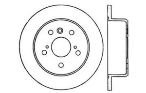 Toyota Solara Brake Rotors (2) - Rear Left - Stoptech - Drilled Sport - Black - `04-`08