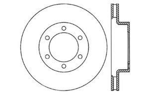 Toyota 4Runner Brake Rotor (1) - Front Right - Stoptech - Drilled Sport - Black - `03-`09