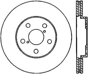 Lexus IS 350 Brake Rotor (1) - Front Left - Stoptech - Sport Drilled - Black - `06-`19