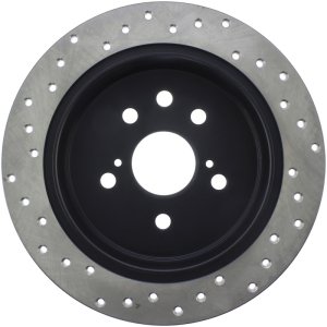Lexus IS250 Brake Rotor (1) - Rear Left - Stoptech - Drilled Sport - Black - `06-`15