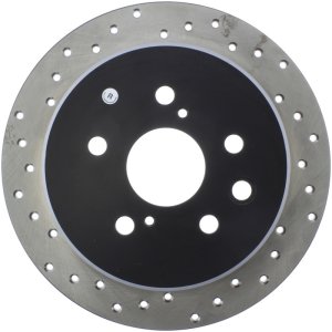Lexus IS250 Brake Rotor (1) - Rear Right - Stoptech - Drilled Sport - Black - `06-`15