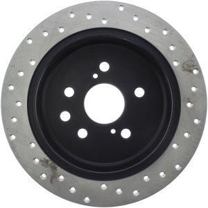 Lexus IS250 Brake Rotor (1) - Rear Right - Stoptech - Drilled Sport - Black - `06-`15