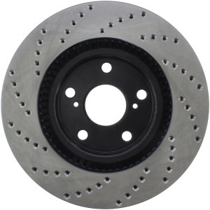 Toyota RAV4 Brake Rotor (1) - Front Left - Stoptech - Sport Cross-Drilled - Black E-Coated - `06-`18 Toyota RAV4 Brake Rotor (1) - Front Left - Stoptech - Sport Cross-Drilled - Black E-Coated - `06-`18