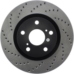 Scion tC Brake Rotor (1) - Front Right - Stoptech - Drilled Sport - Black - `11-`16