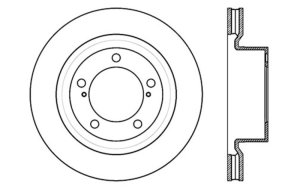 Lexus LX570 Brake Rotor (1) - Right Front - Stoptech - Sport Cryo Drilled - Black - `17-`19