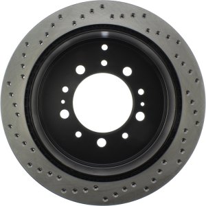 Lexus LX570 Brake Rotor (1) - Rear Left - Stoptech - Sport Cryo Cross Drilled - Black - `08-`19