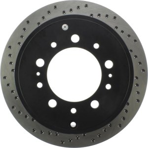 Lexus LX570 Brake Rotor (1) - Rear Right - Stoptech - Sport Cryo Drilled - Black - `08-`19