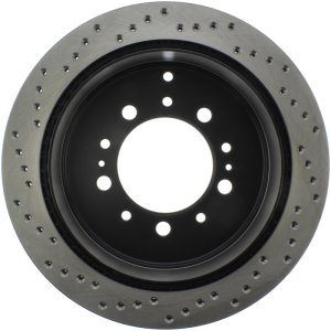 Toyota Tundra Brake Rotors (1) - Rear Left - Stoptech - Drilled Sport - Black - `07-`19