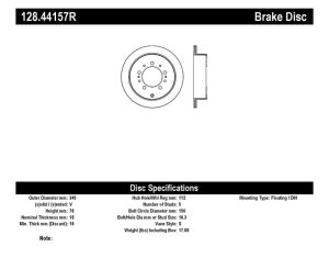 Lexus LX570 Brake Rotor (1) - Rear Right - Stoptech - Drilled Sport - Black - `08-`19 Lexus LX570 Brake Rotor (1) - Rear Right - Stoptech - Drilled Sport - Black - `08-`19