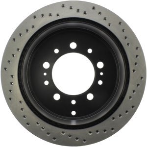 Toyota Tundra Brake Rotor (1) - Rear Right - Stoptech - Drilled Sport - Black - `07-`19