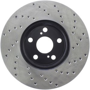 Toyota Matrix Brake Rotor (1) - Front Right - Stoptech - Drilled Sport - Black - `09-`14